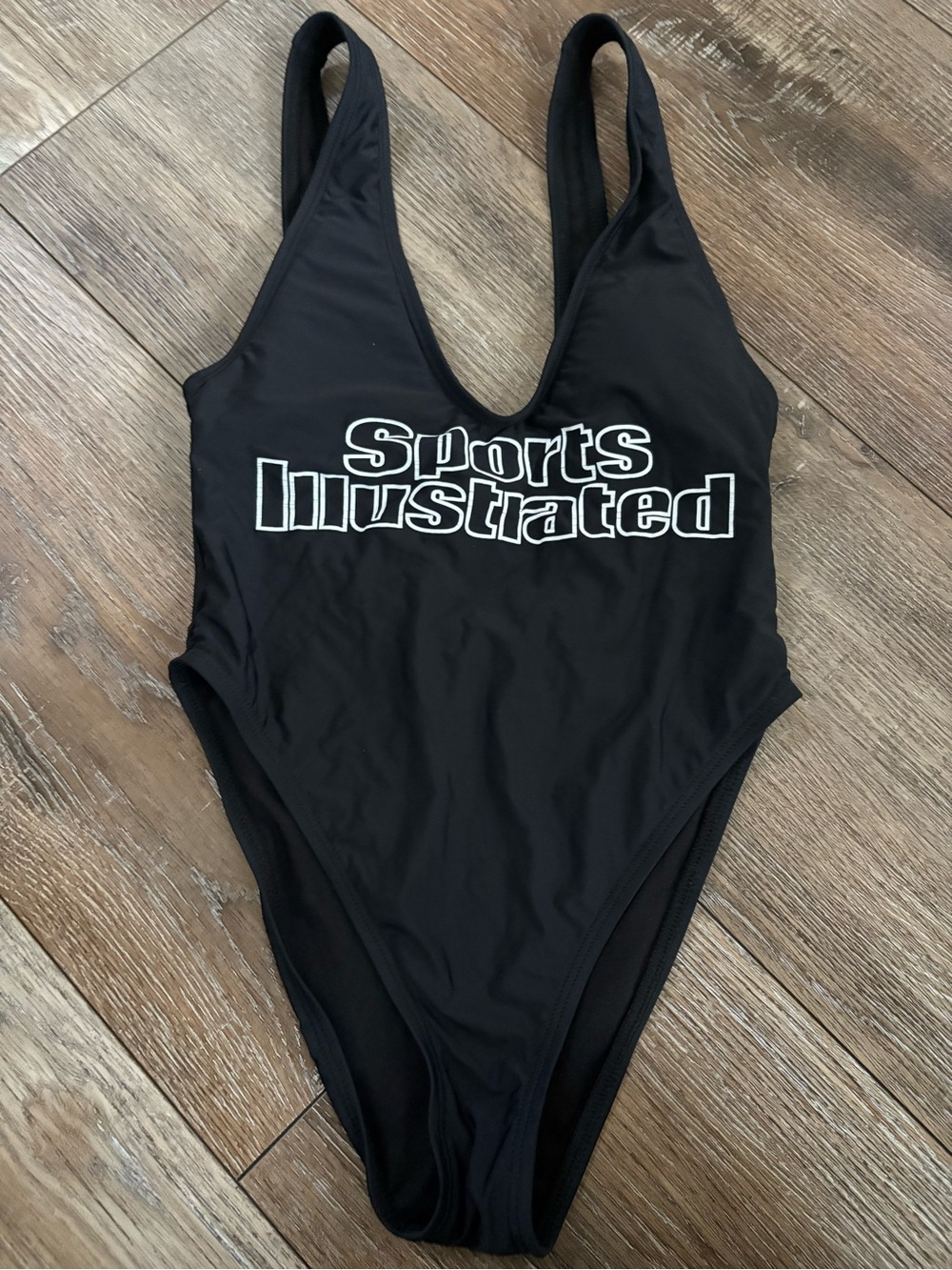 Sports Illustrated Swim Black Logo One-Piece Swimsuit